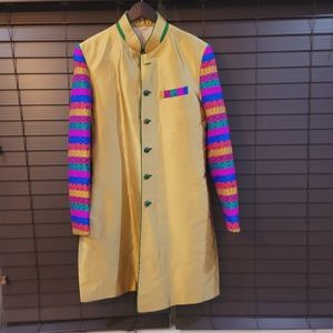 Men's Multi-colored Sherwani w. Matching Pants